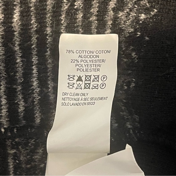 LUCKY BRAND OPEN FRONT CARDIGAN IKAT GEOMETRIC BLACK GRAY Medium - Picture 13 of 13